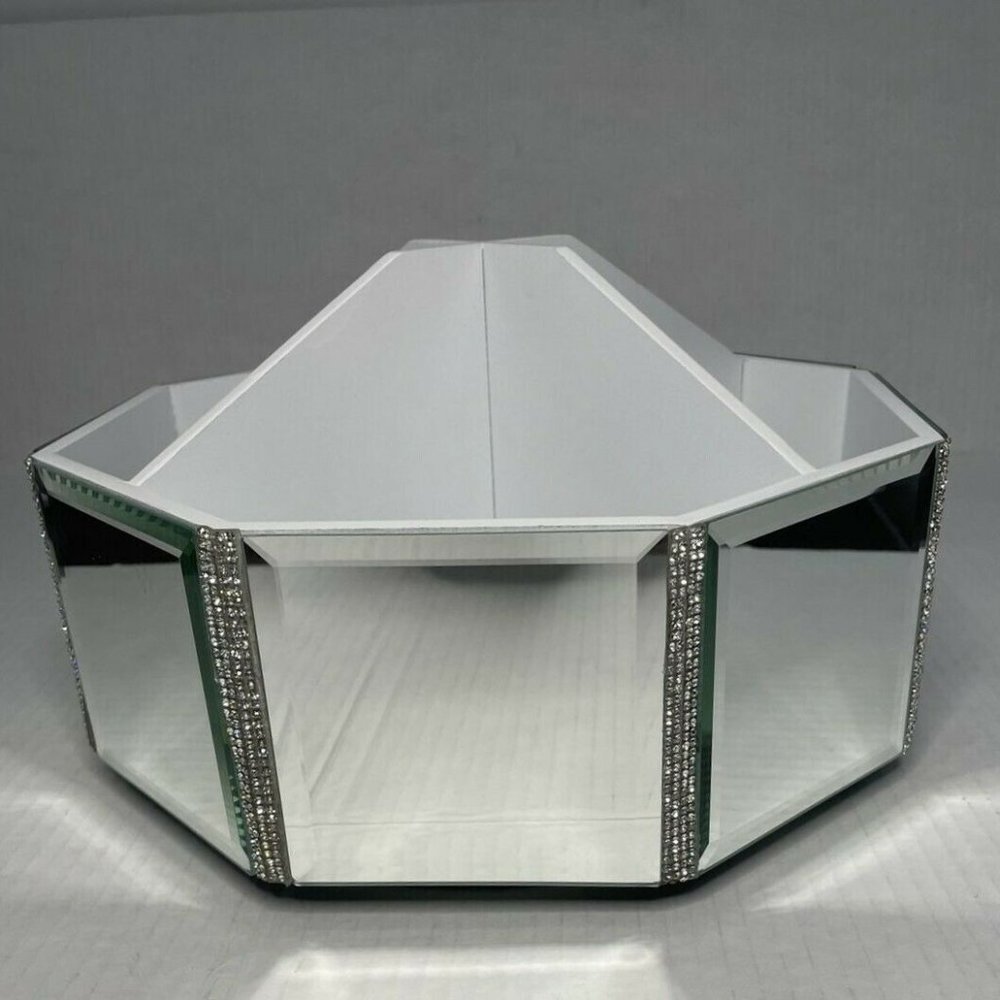 BELLA LUX Rhinestone Makeup Brush Spin Caddy